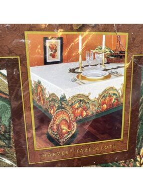 Karsten Royal Harvest Thanksgiving Tablecloth 60x104 Oblong